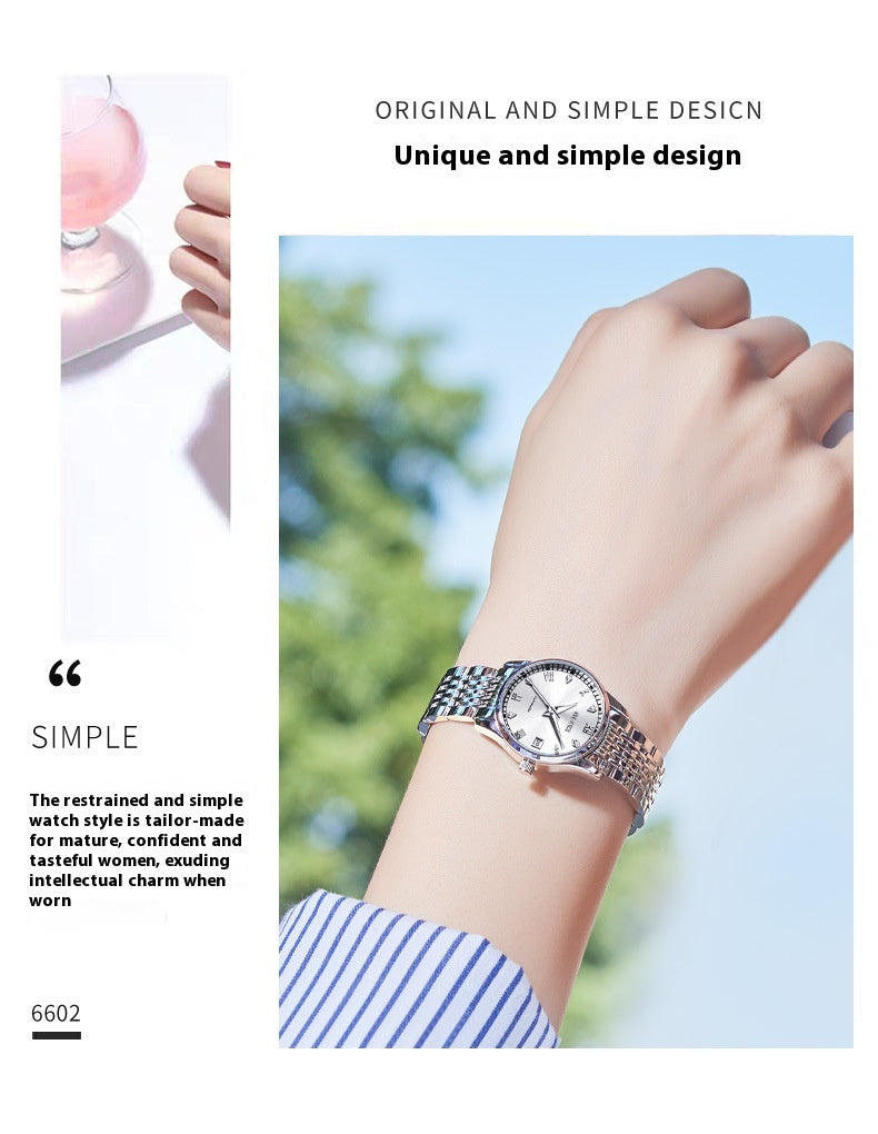Women's Automatic Mechanical Watch – Simple, Elegant & Waterproof