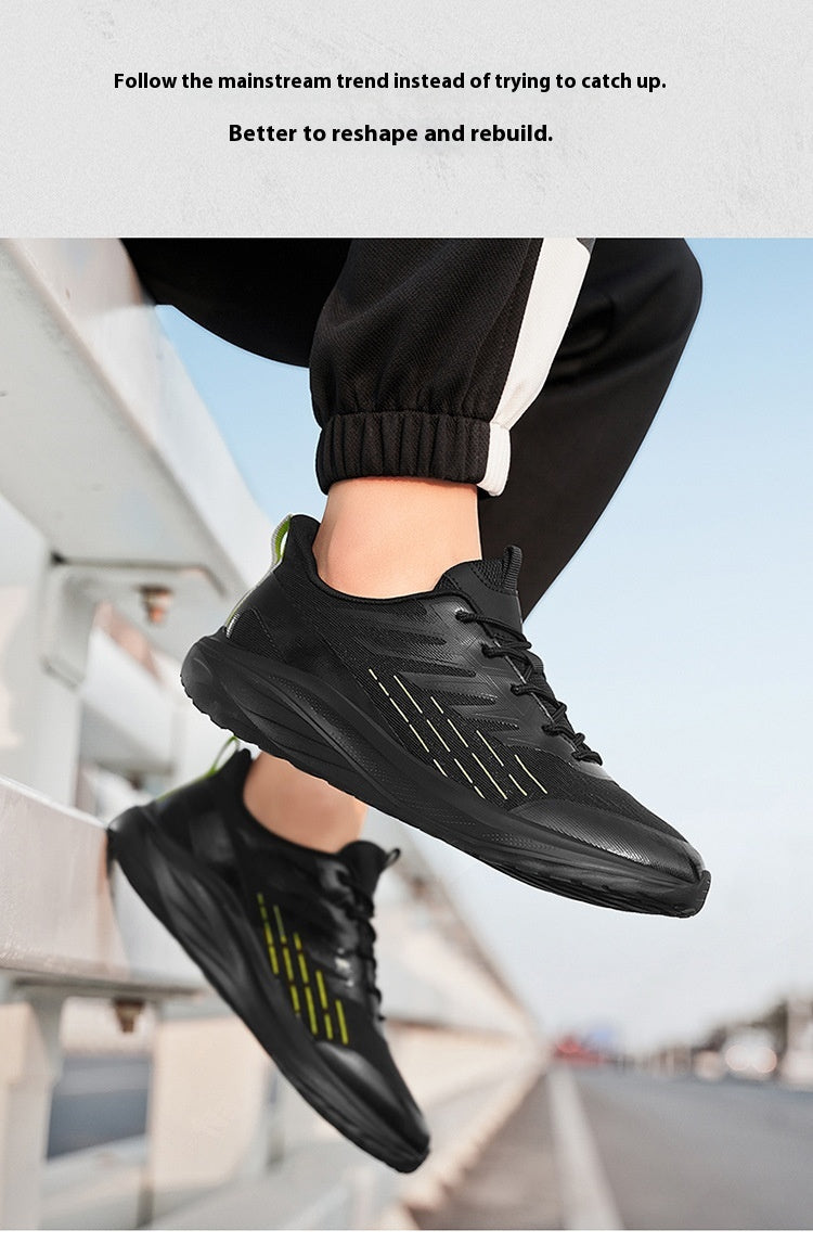 Lightweight Soft Sole Sneakers for Men – Breathable Mesh Tennis Shoes with Non-Slip Sole & Stylish Color Matching