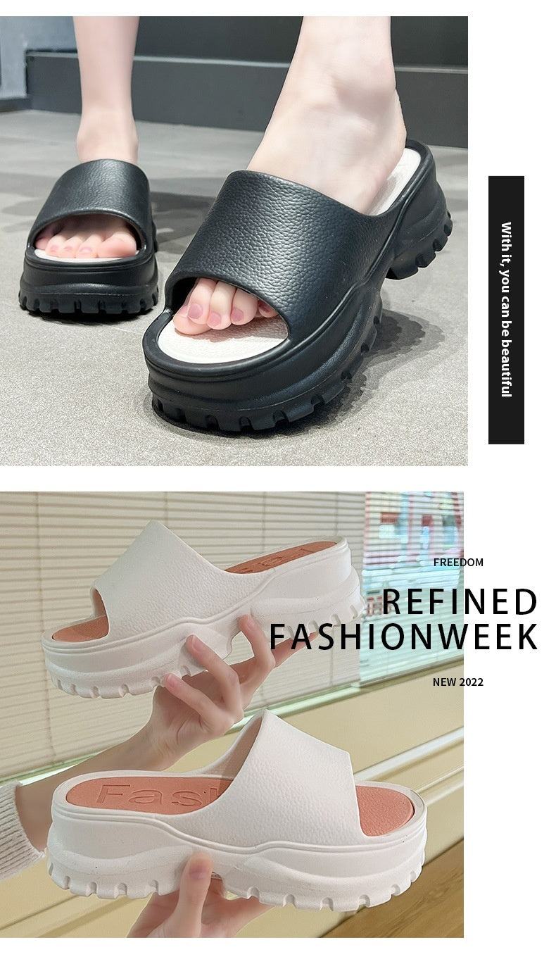 Women’s Fashion Casual Beach Platform Flip-Flops – Lightweight EVA Slippers for Summer Comfort