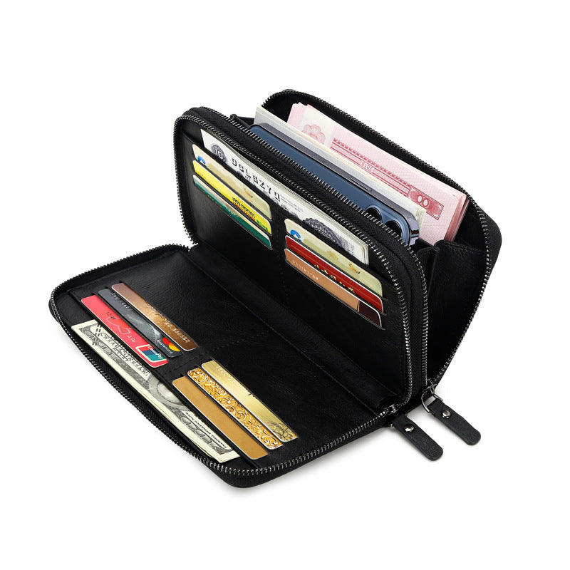 Men's Anti-theft RFID Multifunctional Wallet – PU Leather, Secure, and Stylish