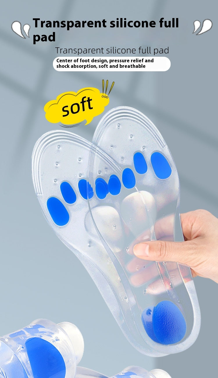 Silicone Shock Absorbing Insoles – Soft Pressure Relief Full Pads | Unisex Sizes EU 35–46