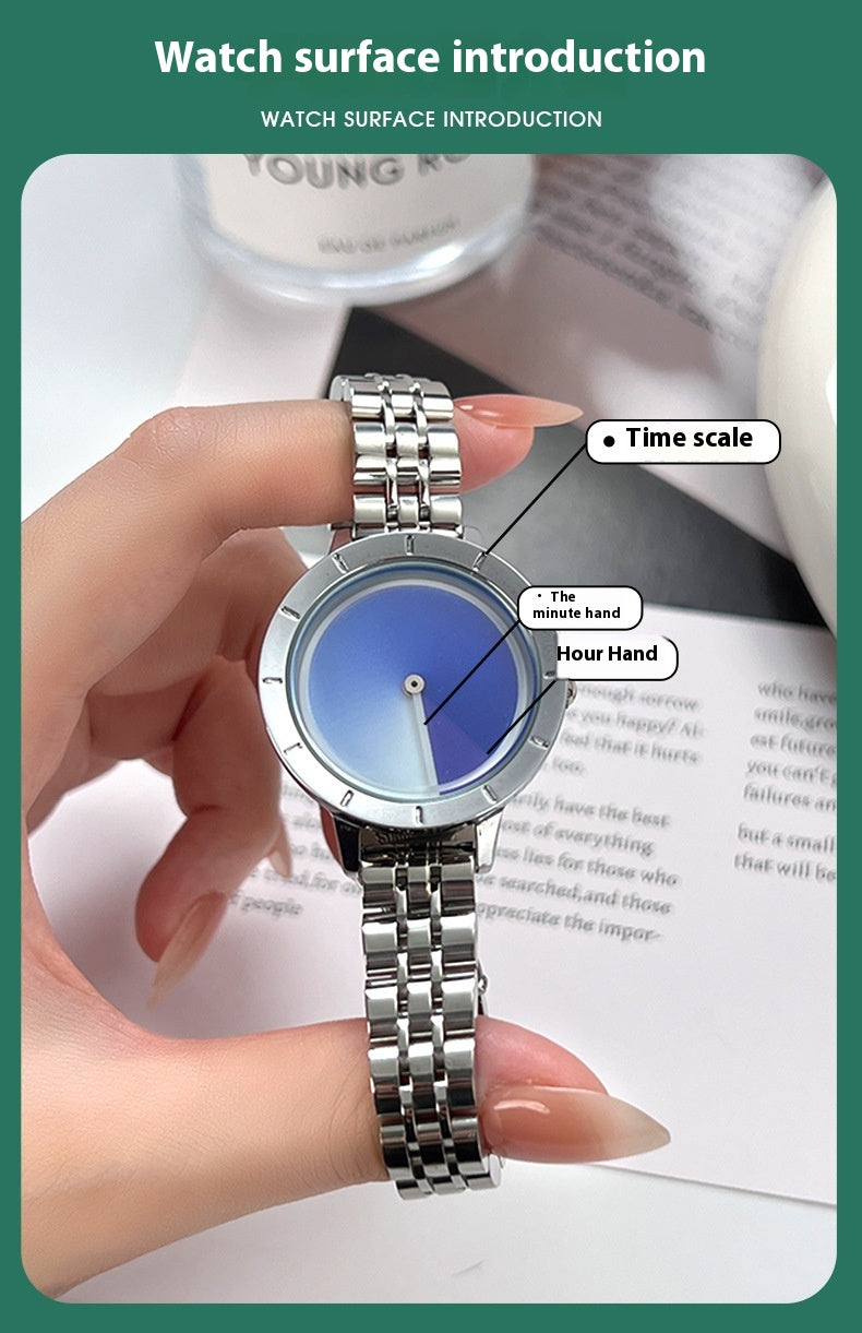 Women's Quartz Watch With Advanced Gradient Dial Fashion Design
