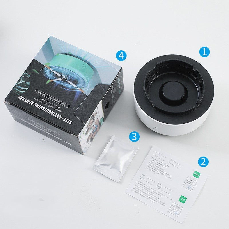Portable Smoke Removal Ashtray – Automatic Air Purifier with Anion Filtration for Car & Home Use