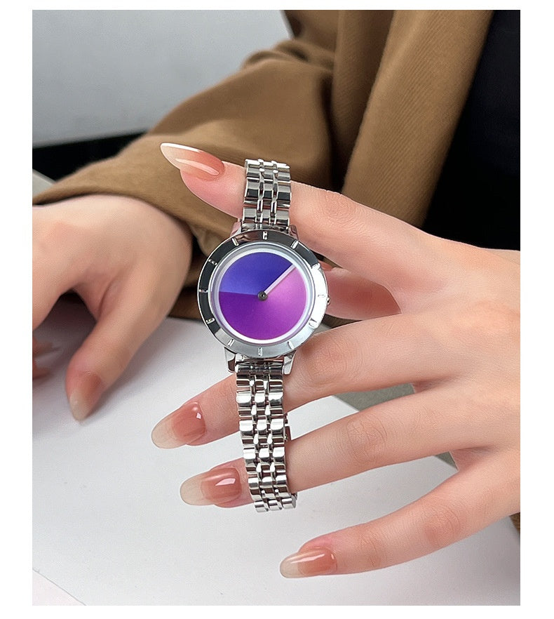Women's Quartz Watch With Advanced Gradient Dial Fashion Design