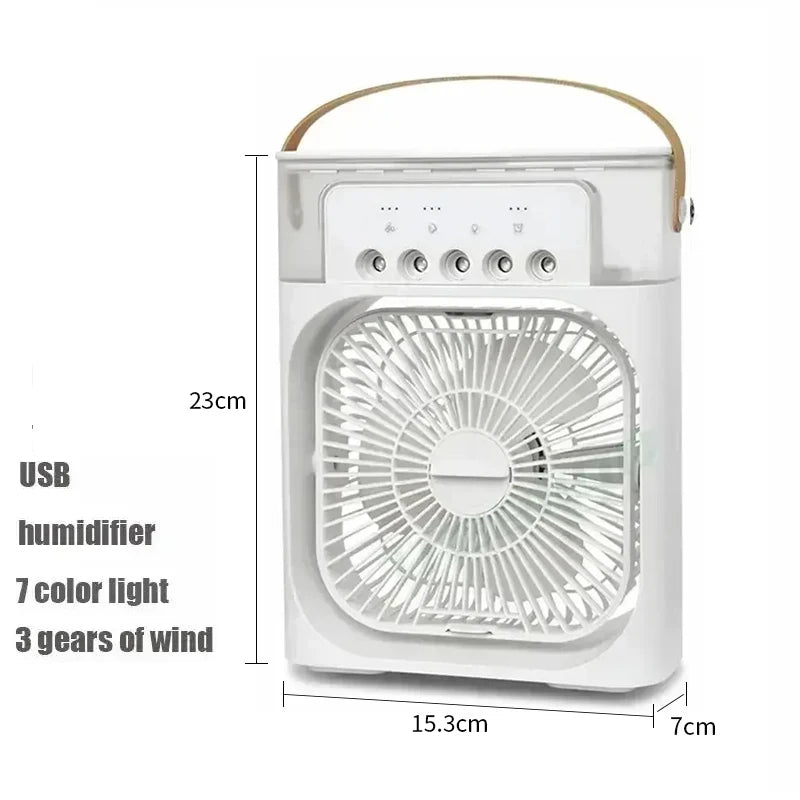3-in-1 Mini Air Cooler & Fan – Portable Air Conditioner, Humidifier, LED Night Light