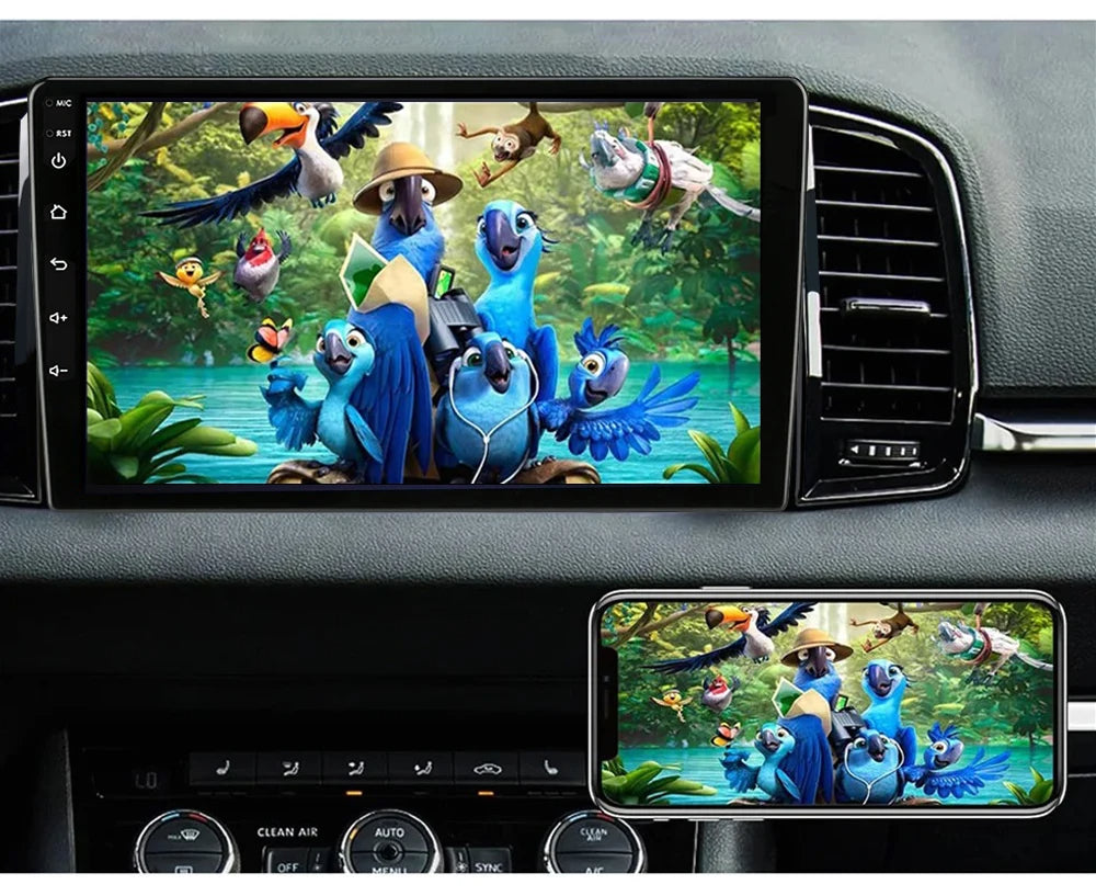 LEHX QLED Wireless CarPlay & Android Auto Car Stereo – 4G LTE, GPS, DSP, BT5.0, Cooling Fan, Split Screen, AI Voice, Rear Camera Support