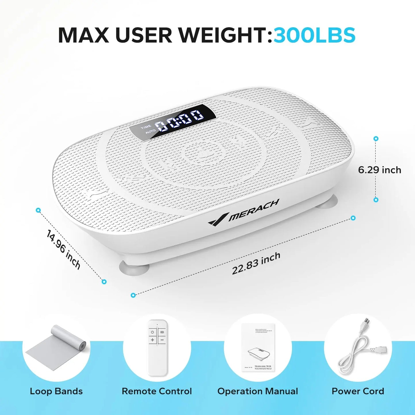 MERACH Whole Body Vibration Plate - Full Body Workout Machine for Fat Burning, Recovery, and Wellness