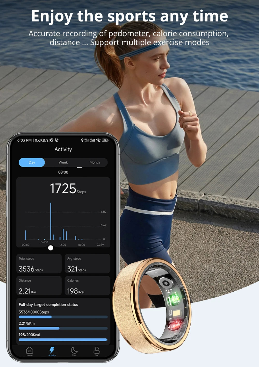 Colmi R10 Smart Ring with Charging Case – Health & Sleep Monitor, 5ATM Waterproof