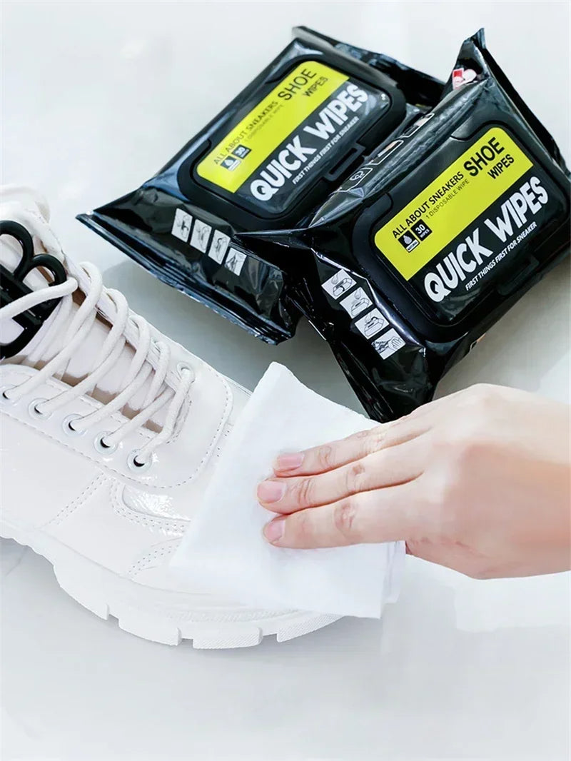 12–60Pcs Disposable Shoe Cleaning Wipes – Portable Wet Wipes for White Sneakers | VIE LENTE
