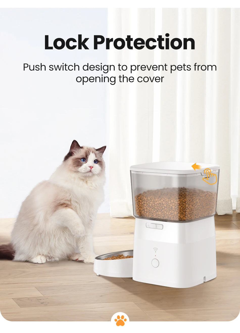 Smart Automatic Pet Feeder – WiFi-Enabled Food Dispenser for Cats & Dogs