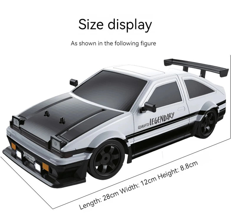 Sure! How about this:  "AE86 1:16 RC Drift Car – High-Speed 4WD Electric Toy, Remote Control, Spray Function, 2.4G Racing Sports Vehicle"