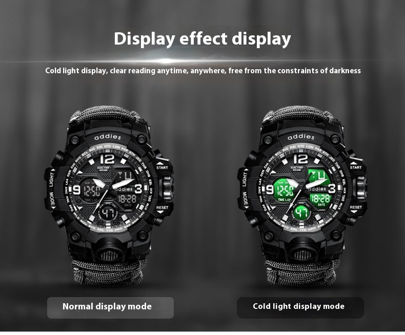 Multifunctional Waterproof Sports Watch for Men – Outdoor Tactical & Mountaineering