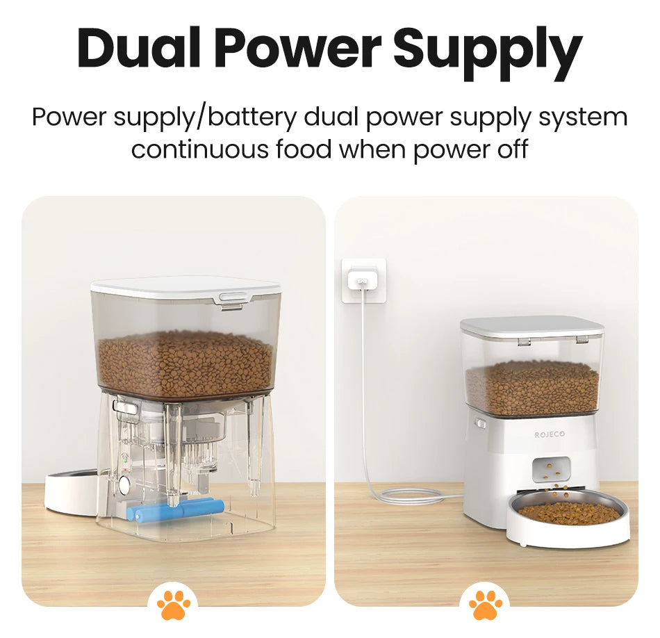 Smart Automatic Pet Feeder – WiFi-Enabled Food Dispenser for Cats & Dogs