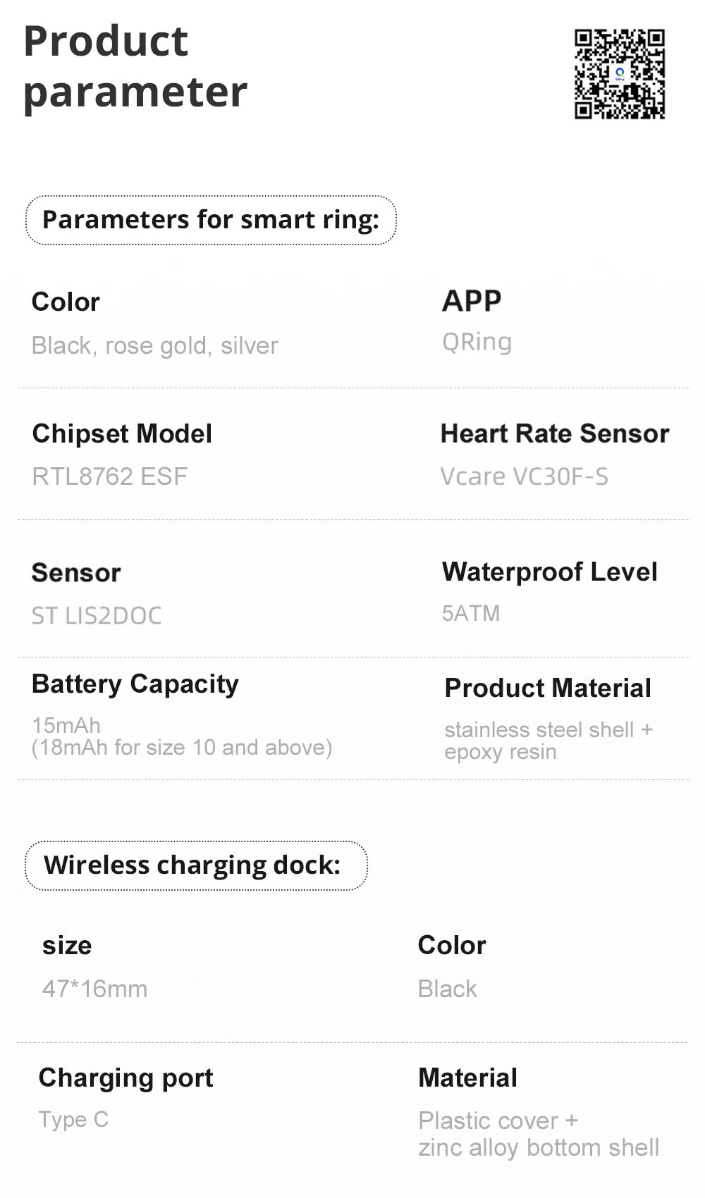COLMI R12 Smart Ring with Touch Screen