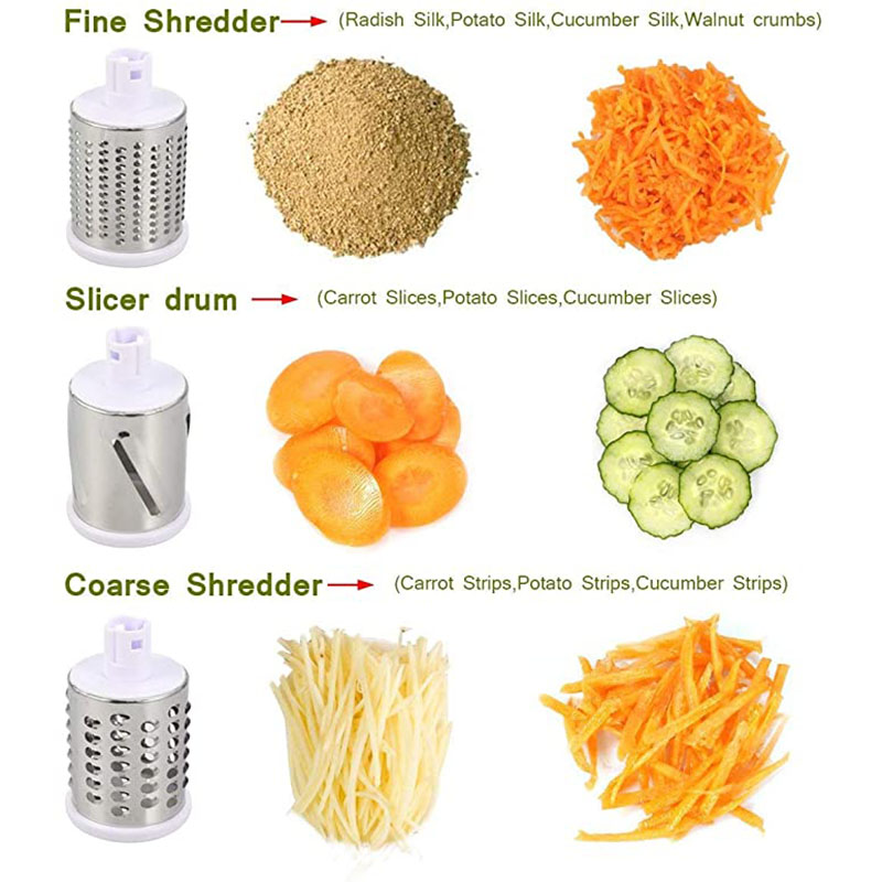 3-in-1 Manual Vegetable Slicer & Grater – Kitchen Chopper & Shredder