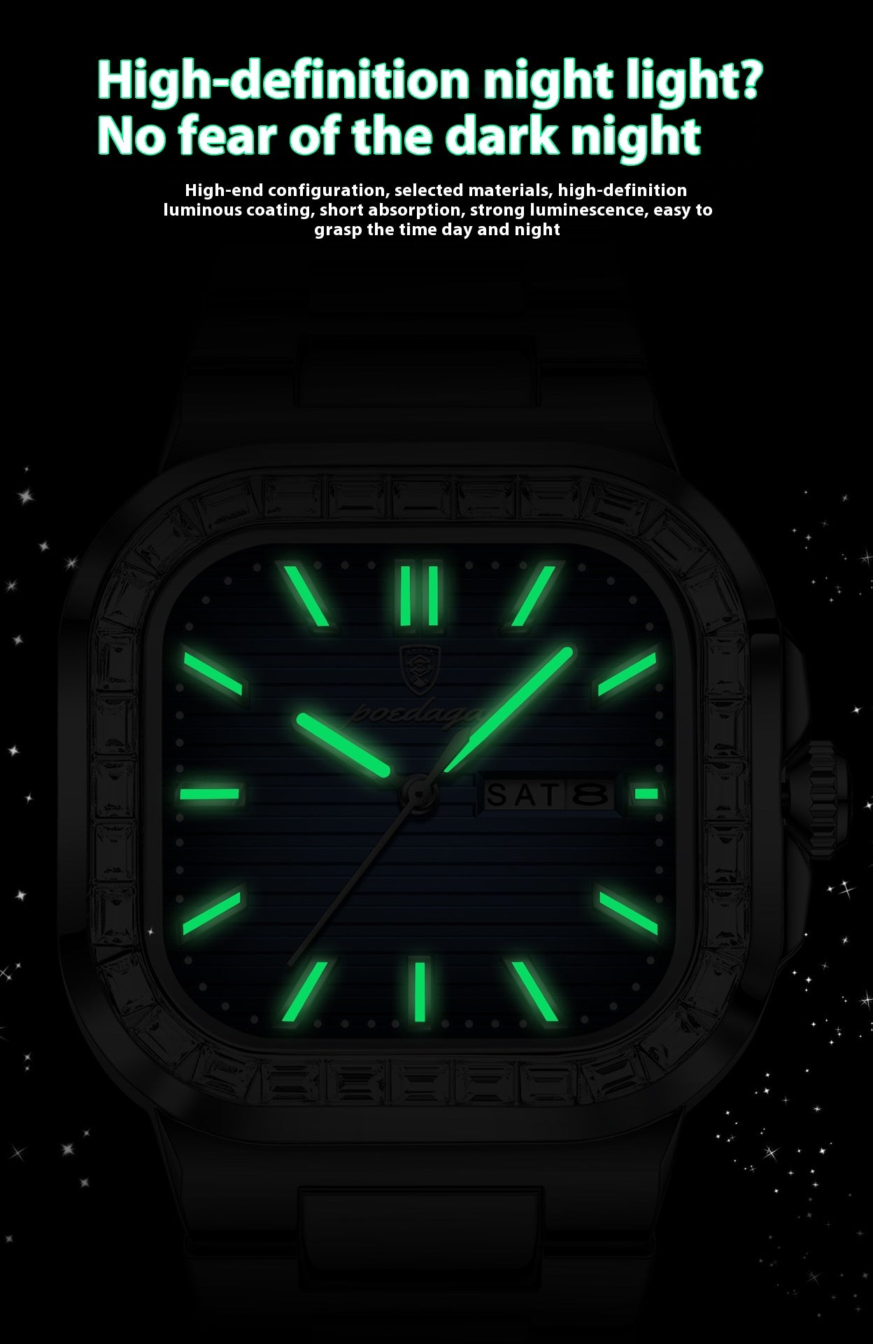 Double Calendar Men's Watch Diamond