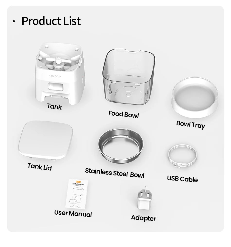 Smart Automatic Pet Feeder – WiFi-Enabled Food Dispenser for Cats & Dogs