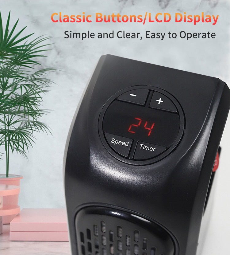 Mini Ceramic Space Heater – Electric Fan Heater for Home, Office & Camping