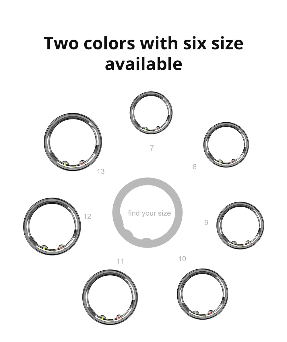 Colmi R10 Smart Ring with Charging Case – Health & Sleep Monitor, 5ATM Waterproof
