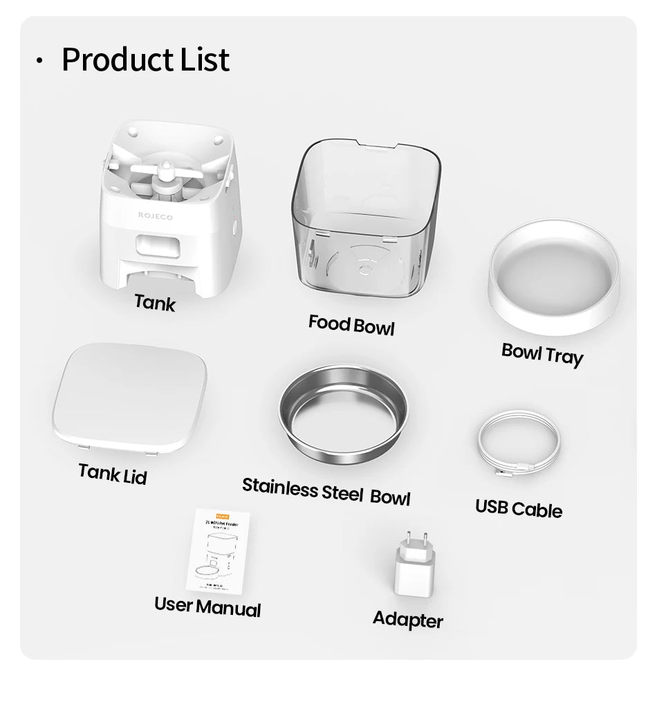 Smart Automatic Pet Feeder – WiFi-Enabled Food Dispenser for Cats & Dogs
