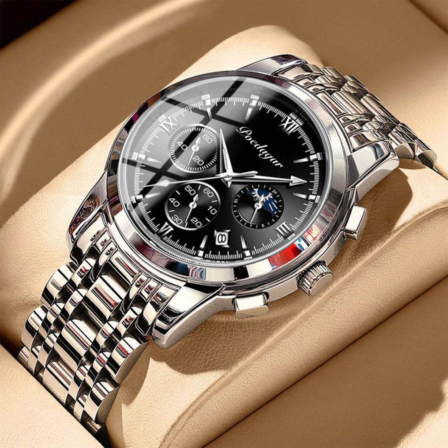 Multifunctional Luminous Waterproof Quartz Watch for Men