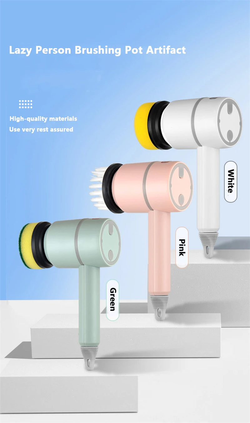 Electric Cleaning Brush – USB Rechargeable, Wireless Scrubber for Dishes, Tiles, Bathtub & Kitchen