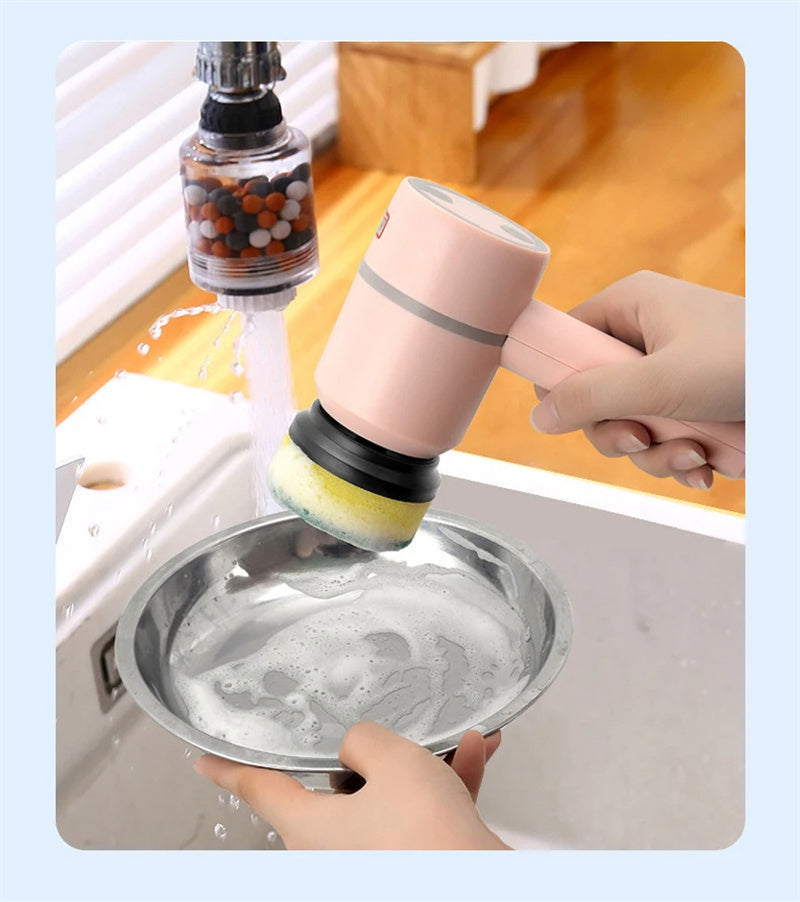 Electric Cleaning Brush – USB Rechargeable, Wireless Scrubber for Dishes, Tiles, Bathtub & Kitchen