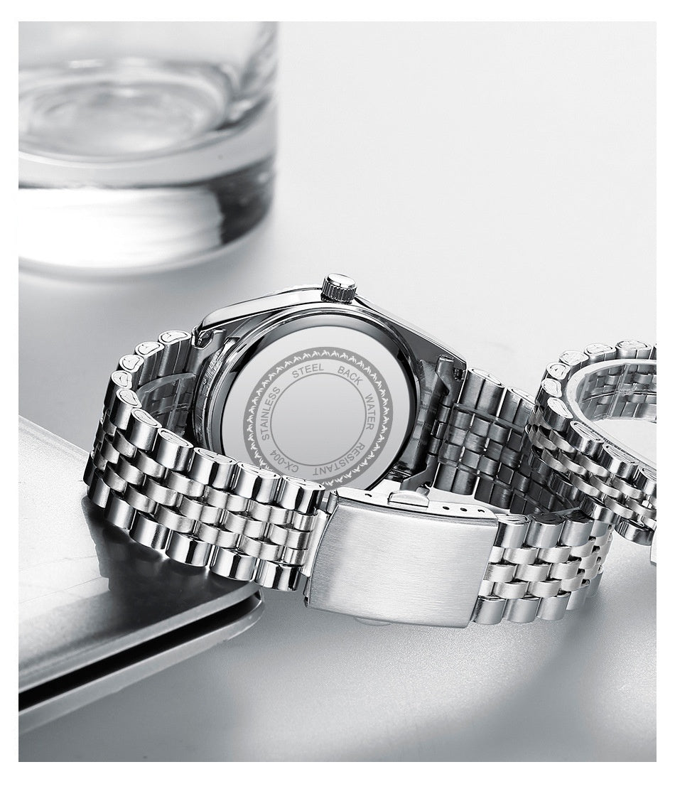 Business Calendar Luminous Waterproof Quartz Watch