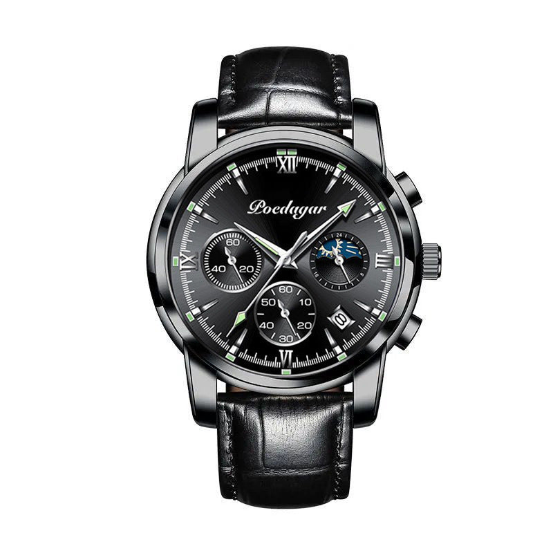 Multifunctional Luminous Waterproof Quartz Watch for Men