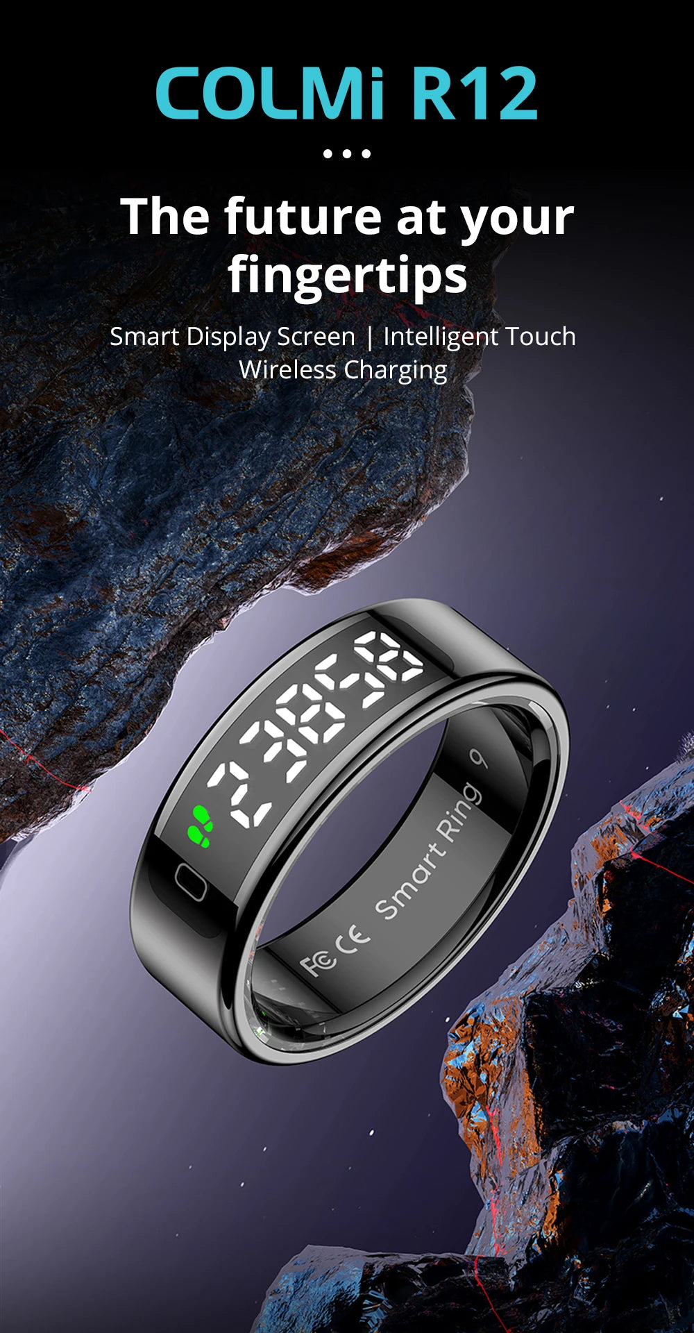 COLMI R12 Smart Ring with Touch Screen