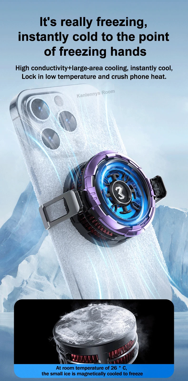 MEMO CX08 Pro Magnetic Phone Cooler – 9V2A Semiconductor Cooling Fan Radiator for Gaming | Universal Mobile Heat Sink for PUBG, COD & More