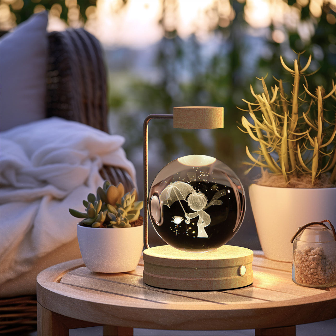 Cosmic Dinosaur Crystal Ball Night Lamp