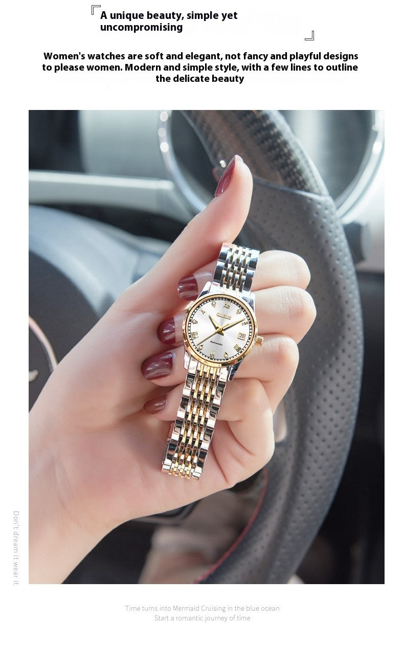 Women's Automatic Mechanical Watch – Simple, Elegant & Waterproof