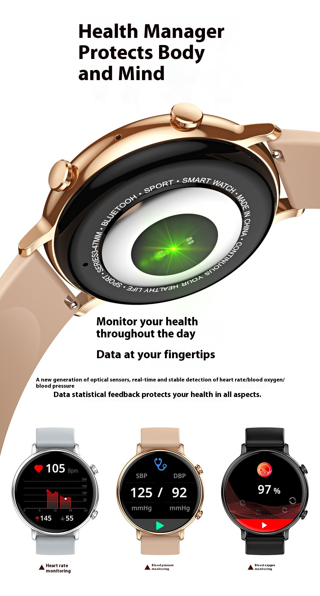 Bluetooth Calling Sports Health Step Counting Smart Watch