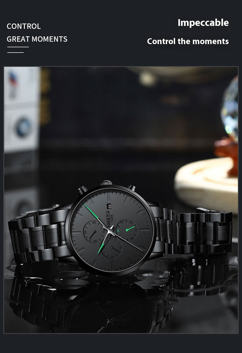Men's Multi-functional Anti-luminous Quartz Watch