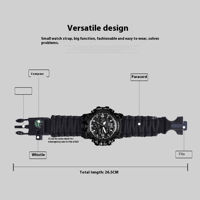 Multifunctional Waterproof Sports Watch for Men – Outdoor Tactical & Mountaineering