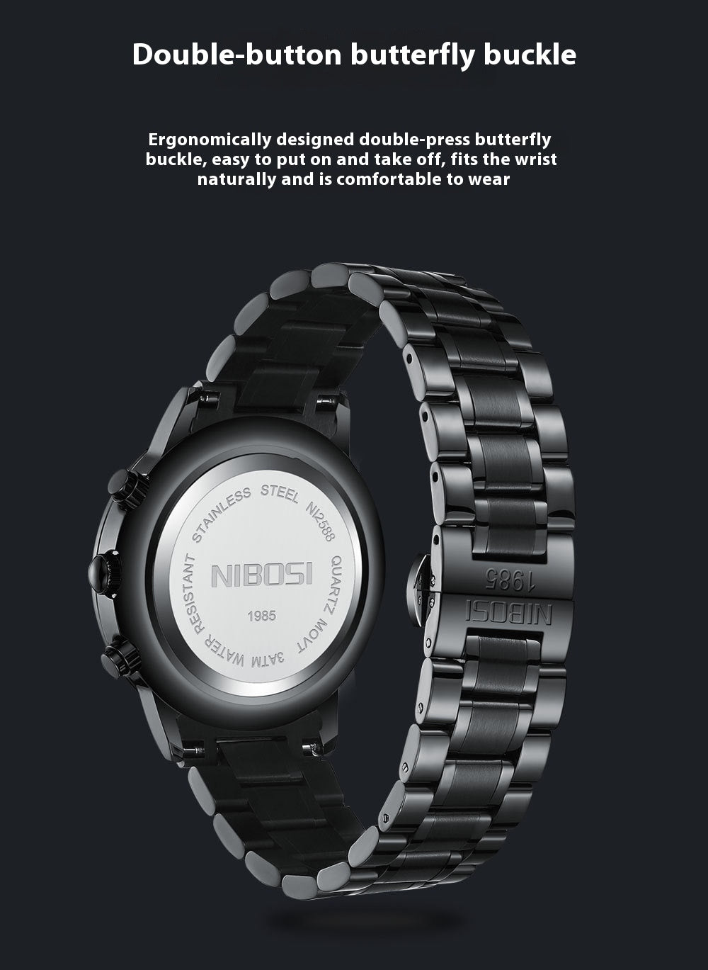 Men's Multi-functional Anti-luminous Quartz Watch
