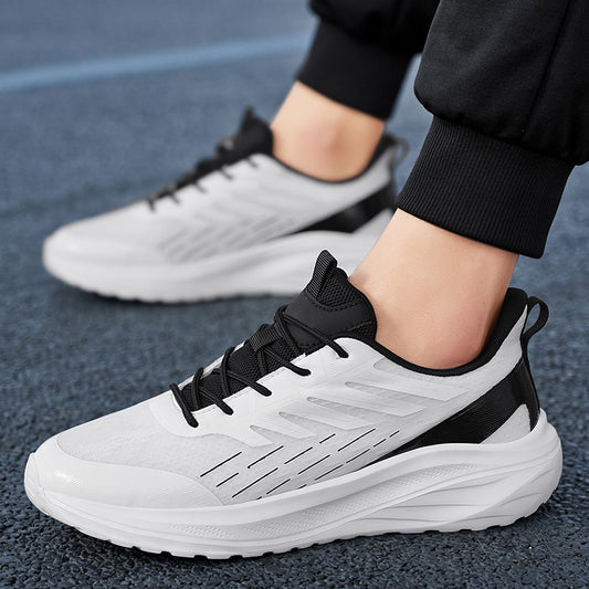 Lightweight Soft Sole Sneakers for Men – Breathable Mesh Tennis Shoes with Non-Slip Sole & Stylish Color Matching