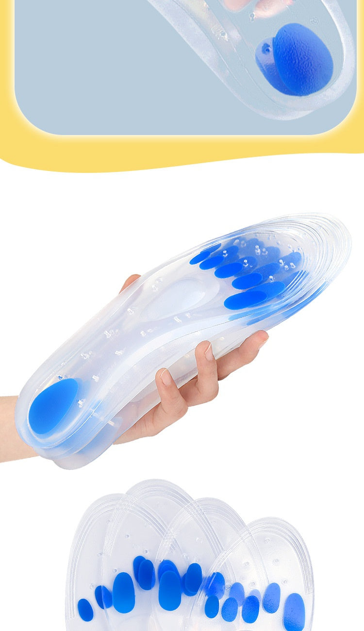 Silicone Shock Absorbing Insoles – Soft Pressure Relief Full Pads | Unisex Sizes EU 35–46