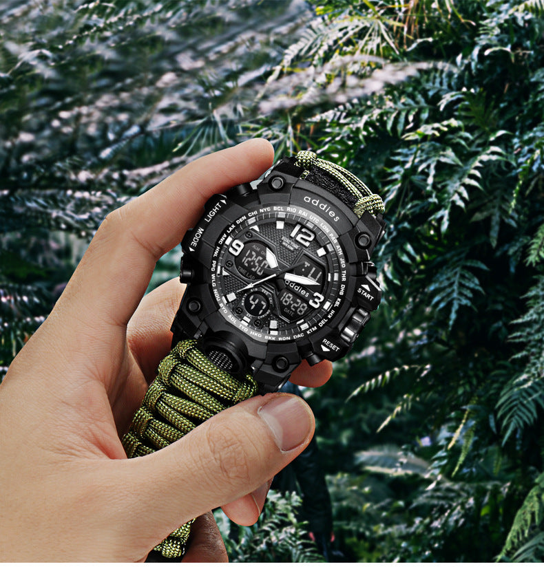 Multifunctional Waterproof Sports Watch for Men – Outdoor Tactical & Mountaineering