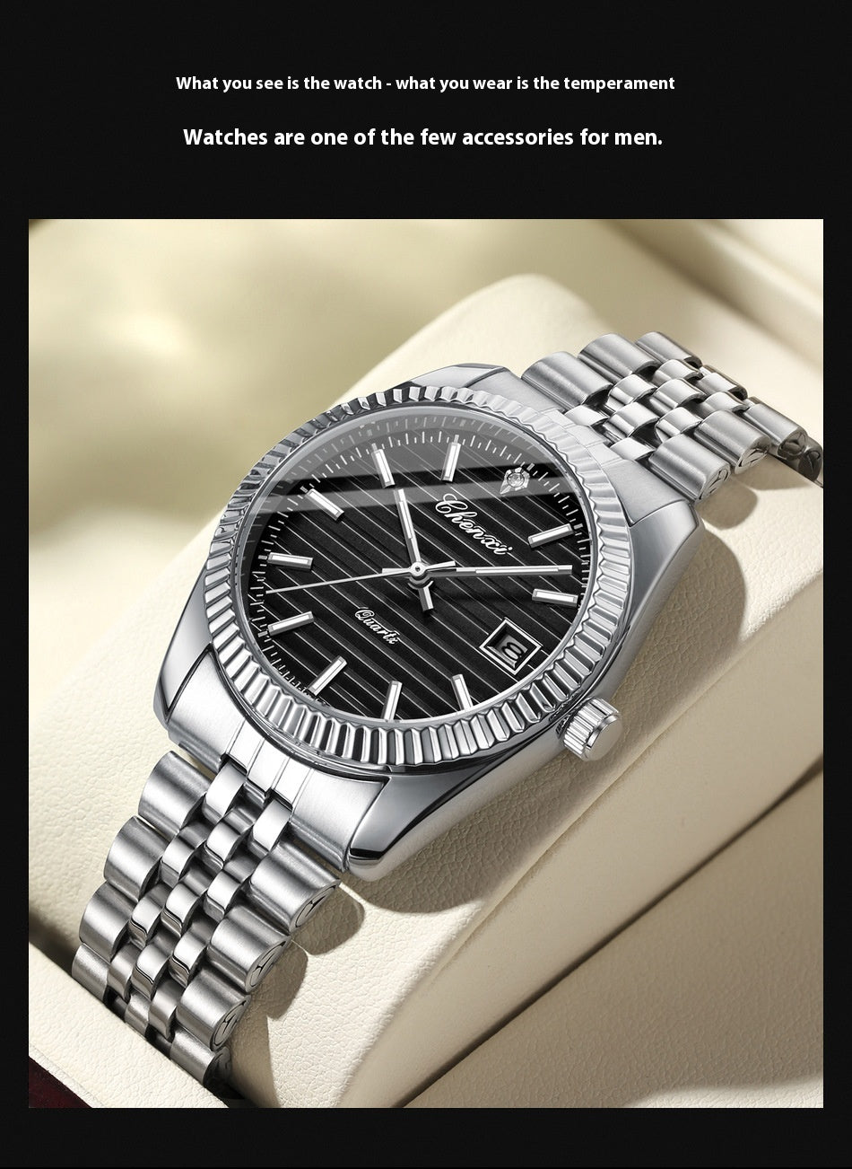 Business Calendar Luminous Waterproof Quartz Watch
