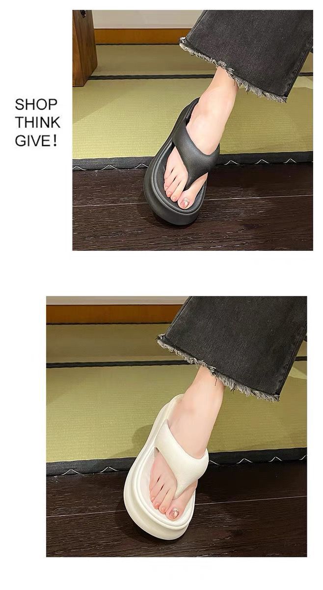 Non-slip Height-increasing Thick-soled EVA Flip-Flops – Women's Summer Slippers for Comfort & Style