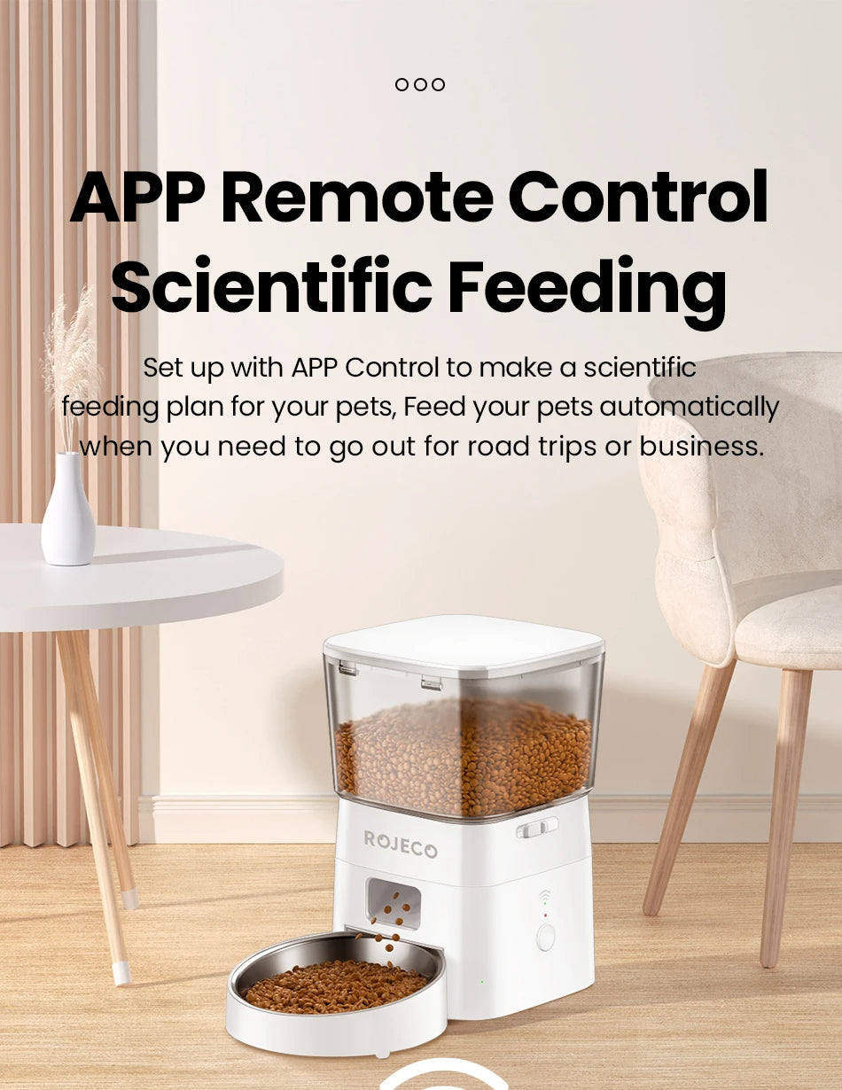 Smart Automatic Pet Feeder – WiFi-Enabled Food Dispenser for Cats & Dogs
