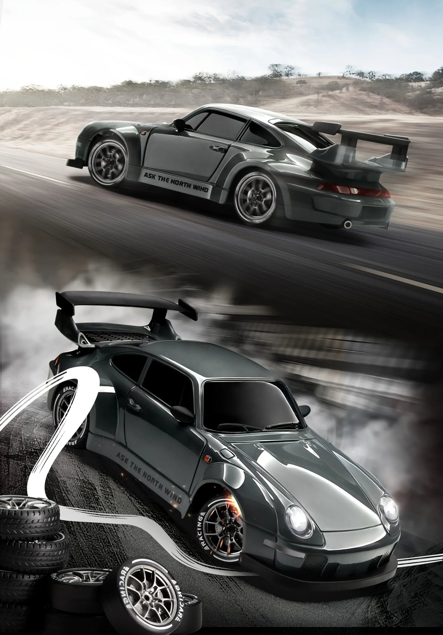 4WD Remote Control Drift Car – 1:24 Mini High-Speed RC Racing Car for Kids & Adults