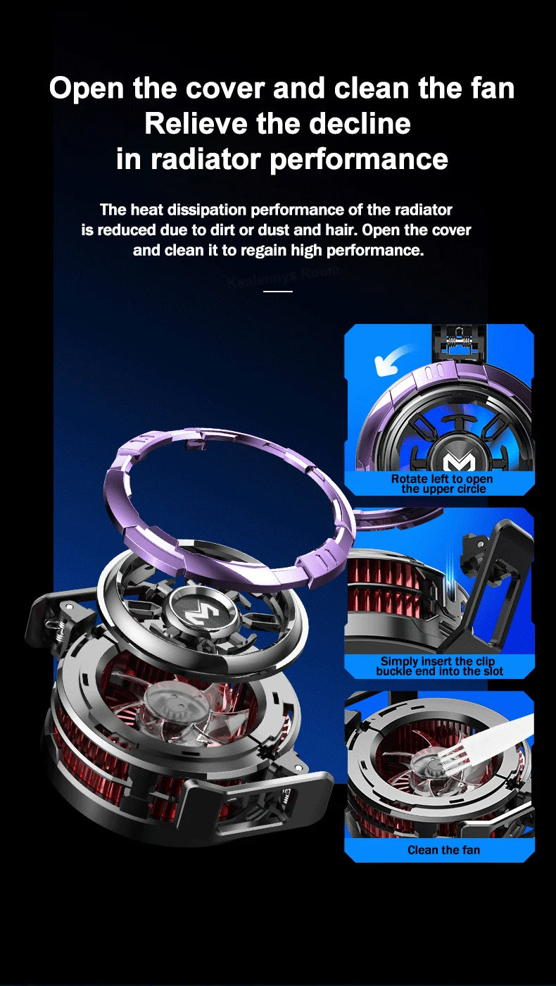 MEMO CX08 Pro Magnetic Phone Cooler – 9V2A Semiconductor Cooling Fan Radiator for Gaming | Universal Mobile Heat Sink for PUBG, COD & More