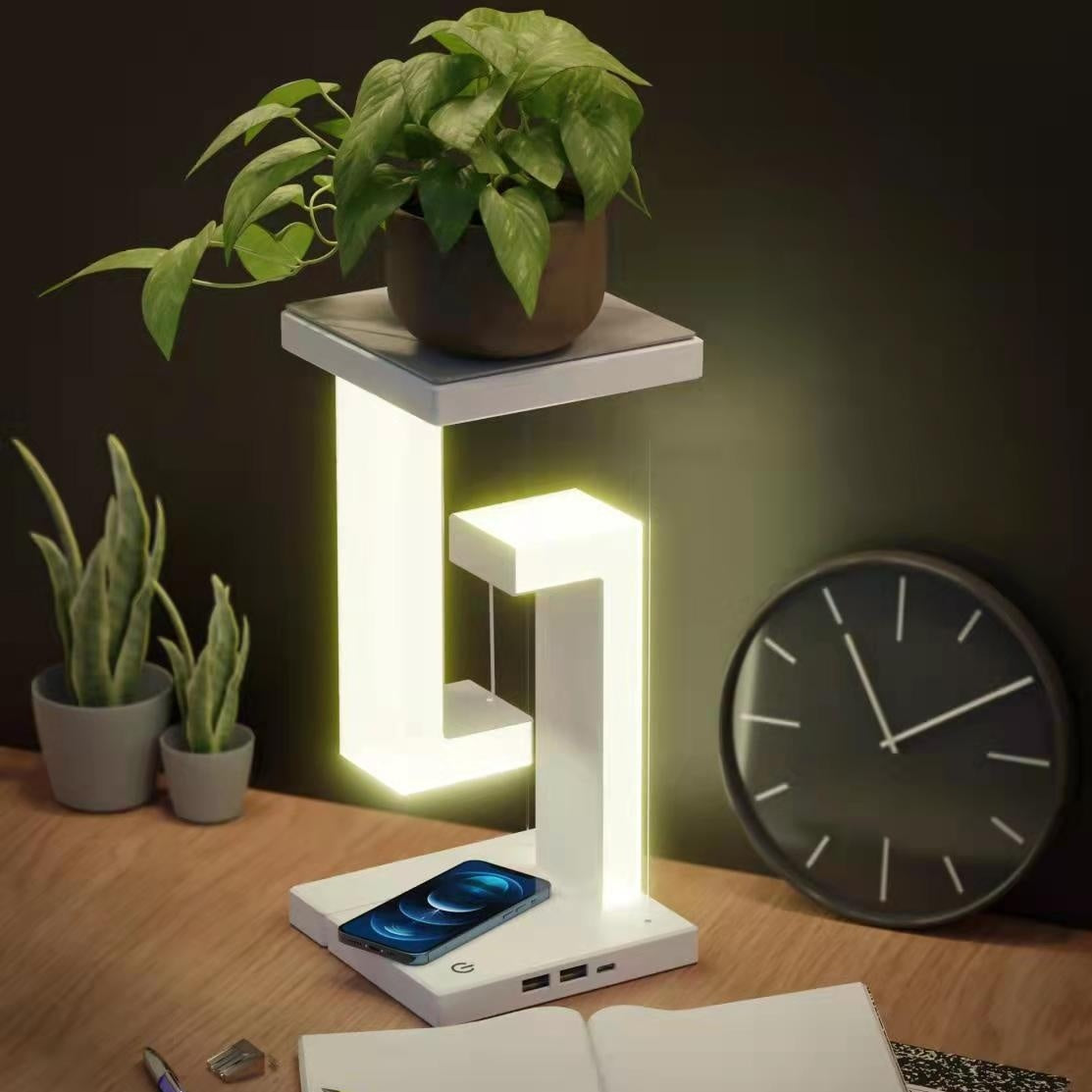 Creative Wireless Smartphone Charging Floating Balance Table Lamp
