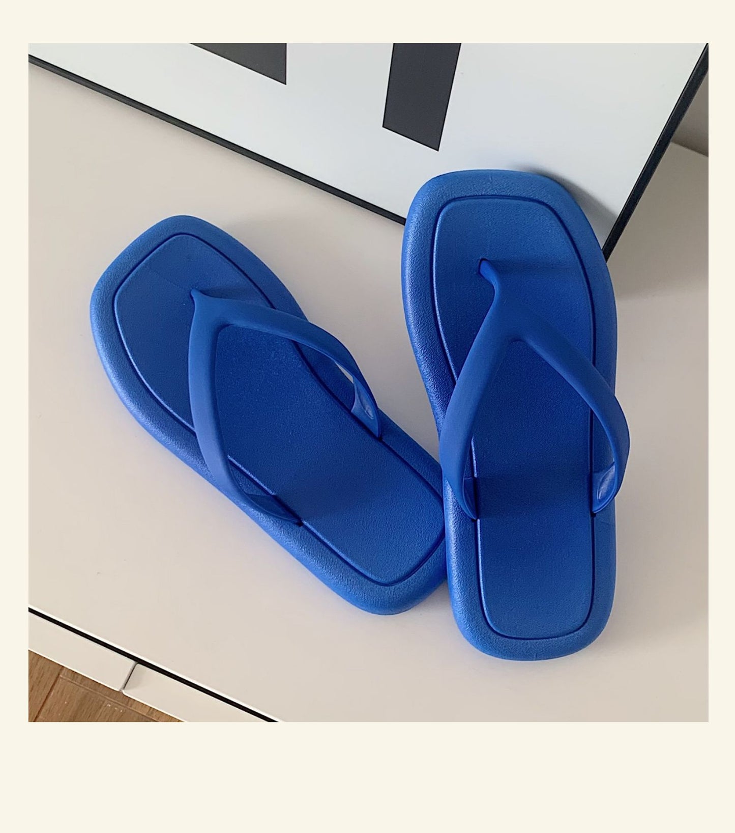 Fashion Solid Color Flip-Flops – Women’s Soft Bottom PVC Slippers for Everyday Comfort