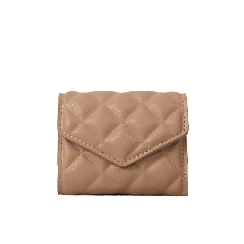 Multi-fold Diamond Embroidered Wallet – Women’s Large-capacity PU Leather Wallet with Waterproof, Wear-resistant Design