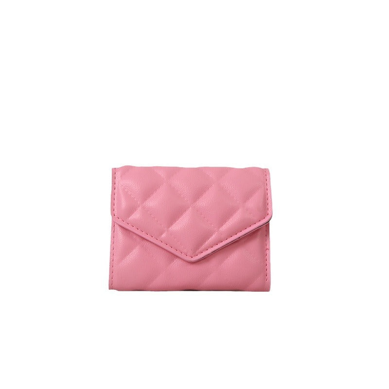 Multi-fold Diamond Embroidered Wallet – Women’s Large-capacity PU Leather Wallet with Waterproof, Wear-resistant Design