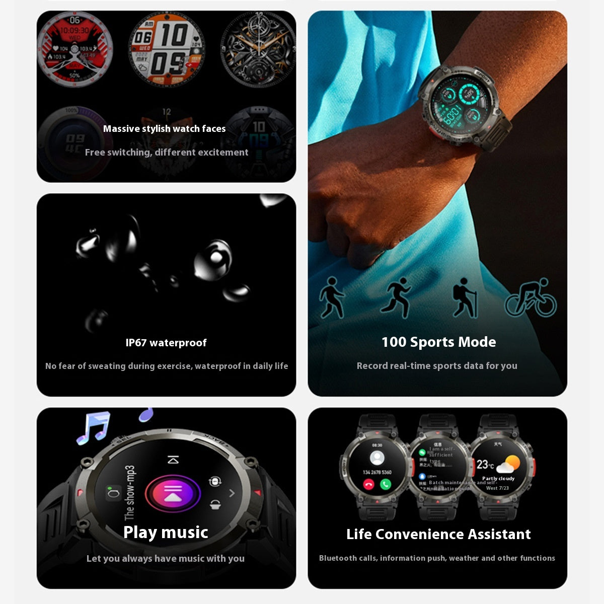 Fashion HD Bluetooth Calling Smart Watch